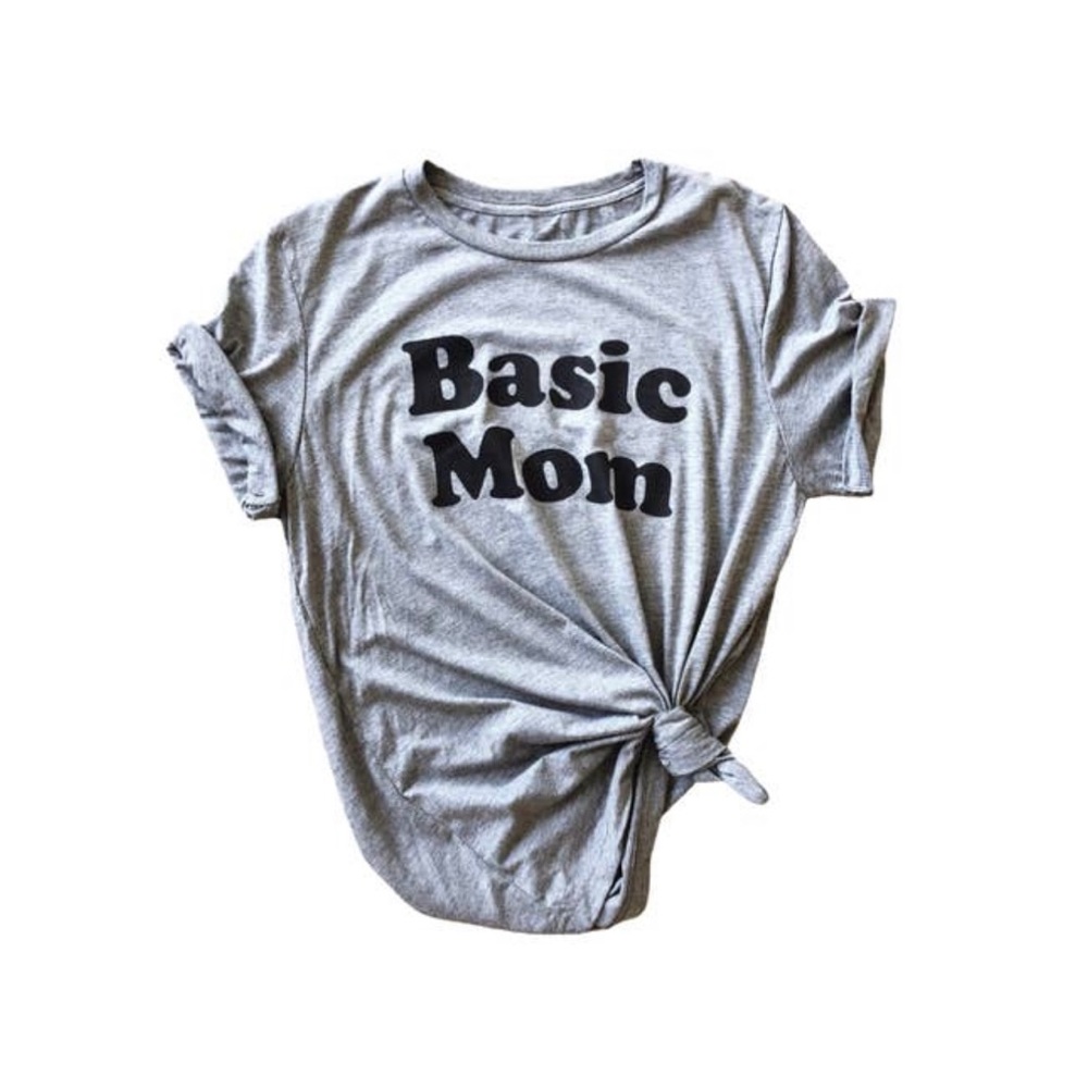 Basic Mom Mom Life Motherhood Casual Style T-Shirt NWT - Picture 1 of 3
